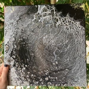 Black and silver painting.